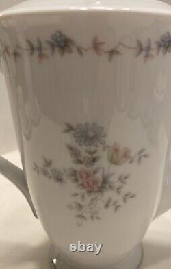 Noritake Susanna Tea Set Tea Pot Six Demitasse Cups Saucers Chocolate Coffee