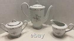 Noritake Susanna Tea Set Tea Pot Six Demitasse Cups Saucers Chocolate Coffee