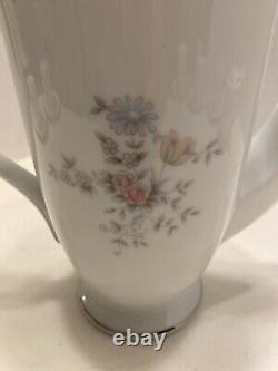 Noritake Susanna Tea Set Tea Pot Six Demitasse Cups Saucers Chocolate Coffee