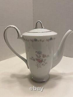 Noritake Susanna Tea Set Tea Pot Six Demitasse Cups Saucers Chocolate Coffee