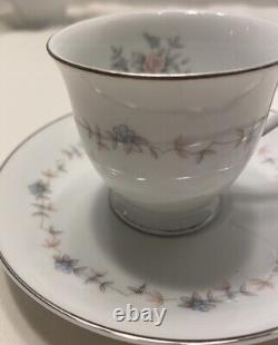 Noritake Susanna Tea Set Tea Pot Six Demitasse Cups Saucers Chocolate Coffee