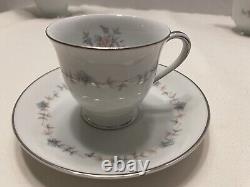 Noritake Susanna Tea Set Tea Pot Six Demitasse Cups Saucers Chocolate Coffee