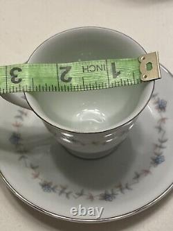 Noritake Susanna Tea Set Tea Pot Six Demitasse Cups Saucers Chocolate Coffee