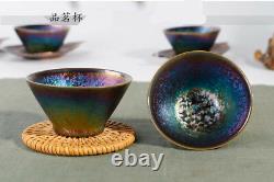 OIL Spot Tenmoku Tea Bowl Cup Peacock color Tianmu Chawan JianZhan set Teapot