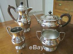 Old Antique Garrard & Co 4 Piece Silver Plate Teapot Set Teekane English c1930