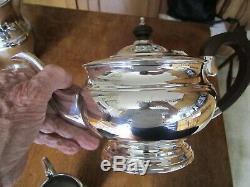 Old Antique Garrard & Co 4 Piece Silver Plate Teapot Set Teekane English c1930