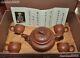 Old Chinese Yixing Zisha Pottery Master Hand Carved Teapot Pot Tea Maker Cup Set