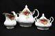 Old Country Roses Teapot, Creamer And Sugar Bowl With Lid Royal Albert