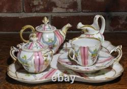 Old Paris Porcelain Individual Tea Set Circa 1860