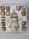 Onyx Tea Pot And 12 Cups In Set Afghanistan Stoneware