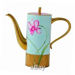 Orchid coffee pot, multicolor