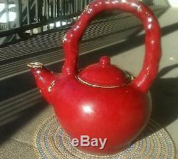 Oriental glazed ceramic decorative teapot
