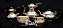 Ornate Vintage Silver Plate Metal Teapot Tea Coffee Pot Service Set silverplate