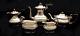 Ornate Vintage Silver Plate Metal Teapot Tea Coffee Pot Service Set Silverplate