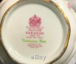 PARAGON Victoriana Rose Set, Teapot With Royal Albert Backstamp MINT
