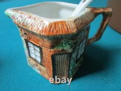 PRICE England TEA SET TEAPOT SUGAR CREAMER HOUSE VILLAGE SHAPED