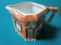 PRICE England TEA SET TEAPOT SUGAR CREAMER HOUSE VILLAGE SHAPED