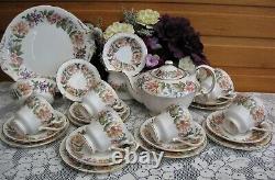 Paragon'COUNTRY LANE 24 piece (6 place Set) Tea Set (incl. Teapot) V. G. Cond