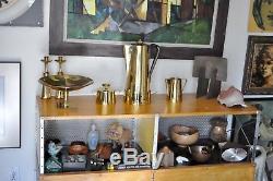 Parzinger Dorlyn Vtg Mid Century Modern Brass Coffee Tea Pot Pitcher Service Set