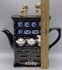 Paul CARDEW Welsh Dresser/Hutch Blue Willow large Teapot Made in England