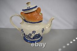 Paul Cardew DORMOUSE medium FCD 12322 porcelain collectible tea pot blue willow