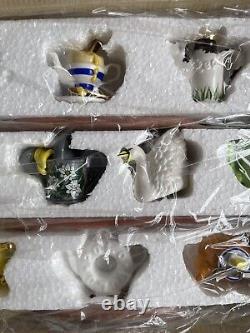 Paul Cardew Design Set of 10 Miniature Teapots & Wooden Display Stand Retired