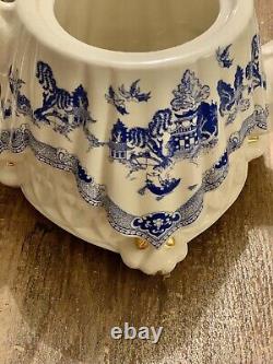 Paul Cardew Teapot Blue Willow Tea Table Signed