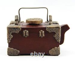 People's Republic Of China Yixing Zisha Clay Artistic Teapot And Cover 7 Damaged