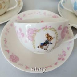 Peter Rabbit Tea Set Teapot Cups & Saucers 5 Set New