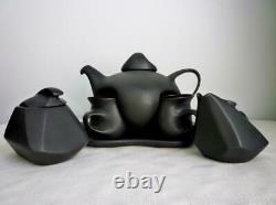 Peter Saenger Black Matte Biomorphic Tea Set, Creamer & Sugar Star Trek Picard