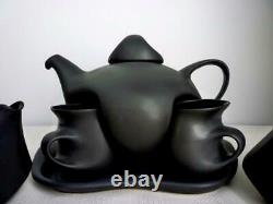 Peter Saenger Black Matte Biomorphic Tea Set, Creamer & Sugar Star Trek Picard