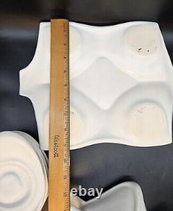 Peter Saenger Design Handmade Modernist Porcelain Studio Pottery Nesting Tea Set