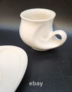 Peter Saenger Design Handmade Modernist Porcelain Studio Pottery Nesting Tea Set