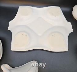 Peter Saenger Design Handmade Modernist Porcelain Studio Pottery Nesting Tea Set