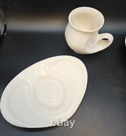 Peter Saenger Design Handmade Modernist Porcelain Studio Pottery Nesting Tea Set