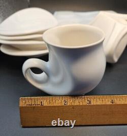 Peter Saenger Design Handmade Modernist Porcelain Studio Pottery Nesting Tea Set