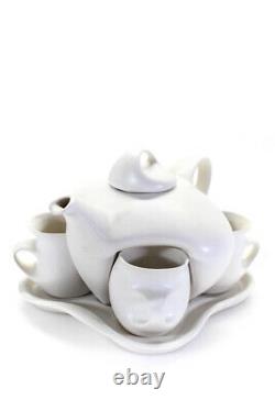 Peter Saenger Design II Nesting Teapot Service For 4 Set White
