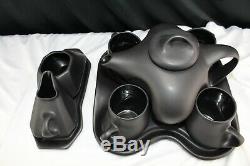 Peter Saenger Matte Black Abstract Coffee/Tea set seen on Star Trek MCM