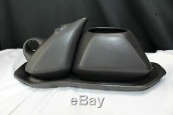 Peter Saenger Matte Black Abstract Coffee/Tea set seen on Star Trek MCM