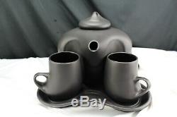 Peter Saenger Matte Black Abstract Coffee/Tea set seen on Star Trek MCM