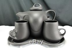 Peter Saenger Matte Black Abstract Coffee/Tea set seen on Star Trek MCM