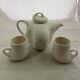 Peter Saenger Modernist White Signed Teapot And 2 Cups