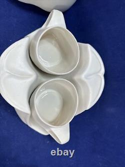 Peter Saenger Tea Set Signed Star Trek Tea Pot Cups Tray 4 pc Set