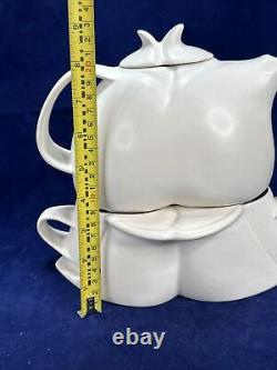 Peter Saenger Tea Set Signed Star Trek Tea Pot Cups Tray 4 pc Set