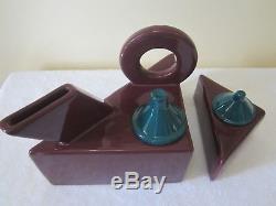 Peter Shire Memphis Era Feltman Langer Post Modern Tea Pot & Sugar Bowl Set