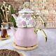Pink Teapot, Enamel Teapot Set / Turkish Tea Pot Set, Teatop Set