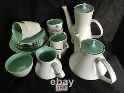 Poole Pottery Coffee & Tea Set For 6 Coffee Pot Teapot Bowl Jug Trios Twintone