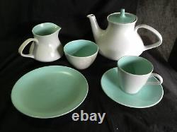 Poole Pottery Coffee & Tea Set For 6 Coffee Pot Teapot Bowl Jug Trios Twintone