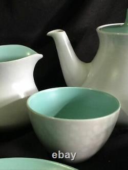 Poole Pottery Coffee & Tea Set For 6 Coffee Pot Teapot Bowl Jug Trios Twintone