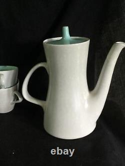 Poole Pottery Coffee & Tea Set For 6 Coffee Pot Teapot Bowl Jug Trios Twintone